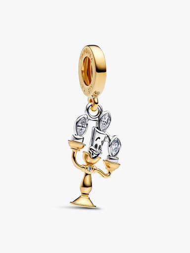 Talisman de tip pandantiv cu Lumiere din Frumoasa și Bestia de la Disney