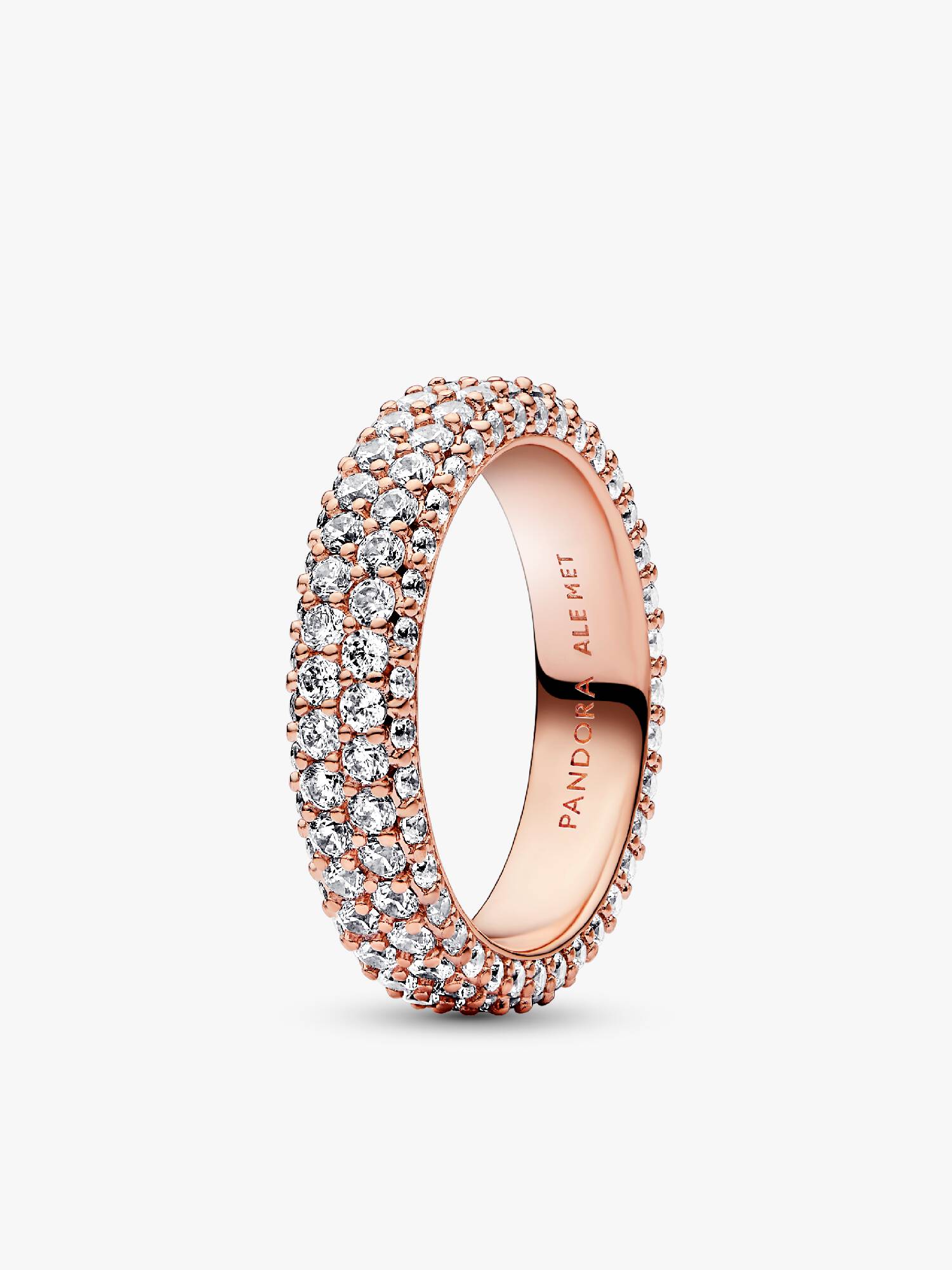 Inel cu un rând dublu de pietre pavé Pandora Timeless