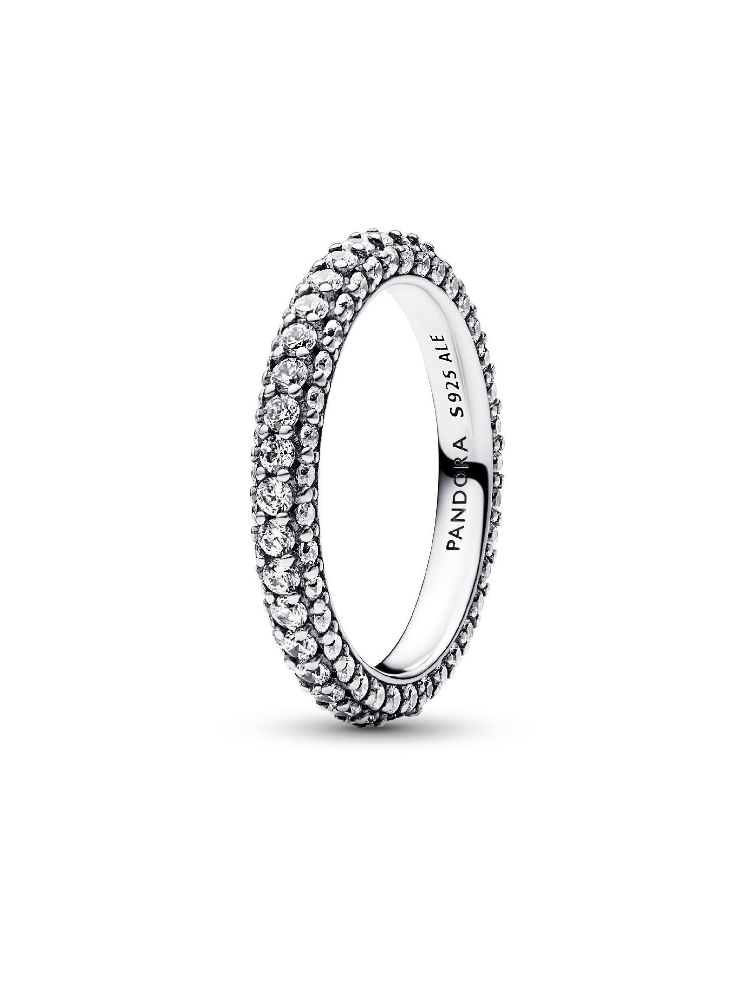 Inel cu un singur rând de pietre pavé Pandora Timeless