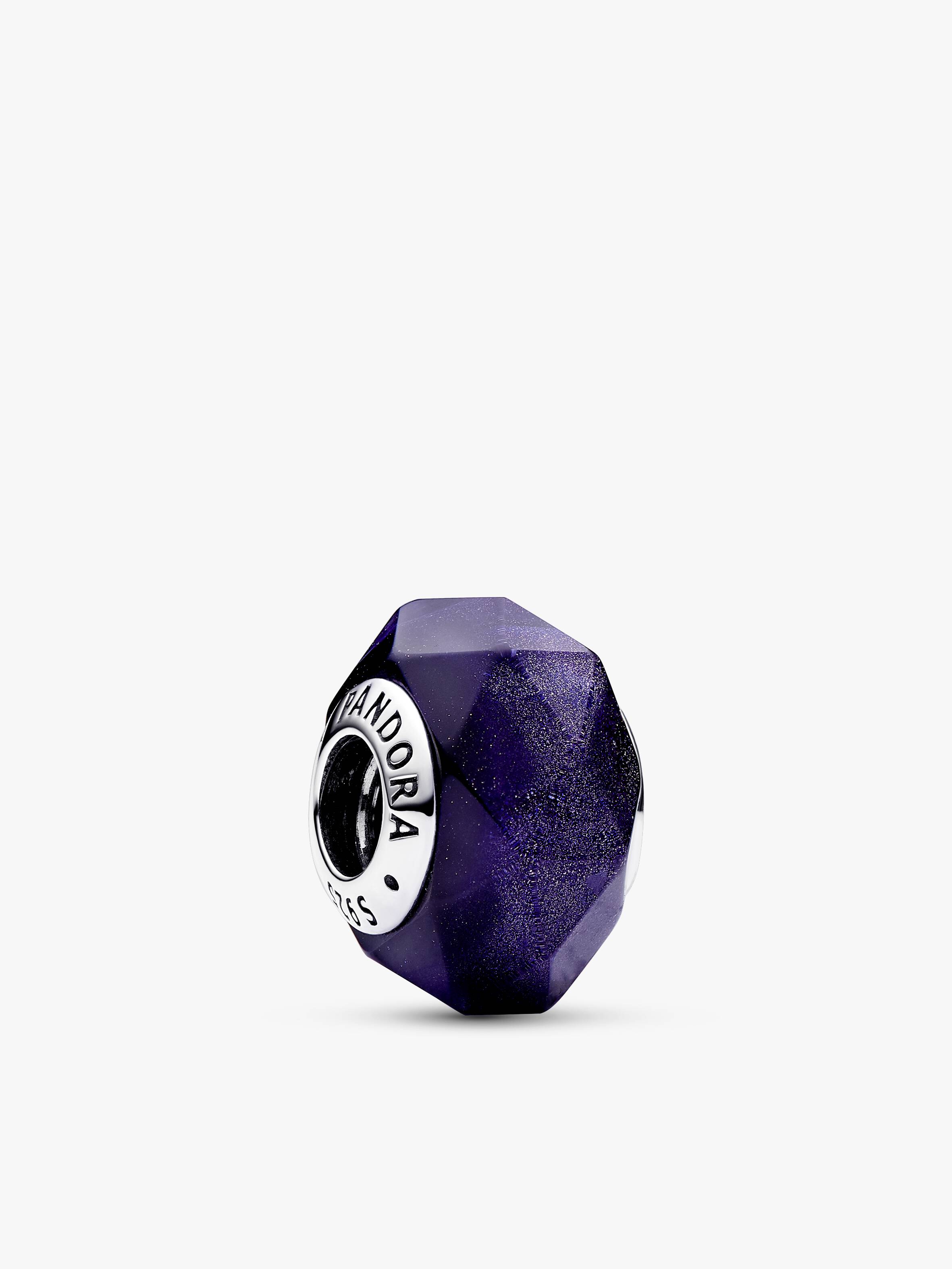 Talisman din sticlă de Murano albastră fațetată