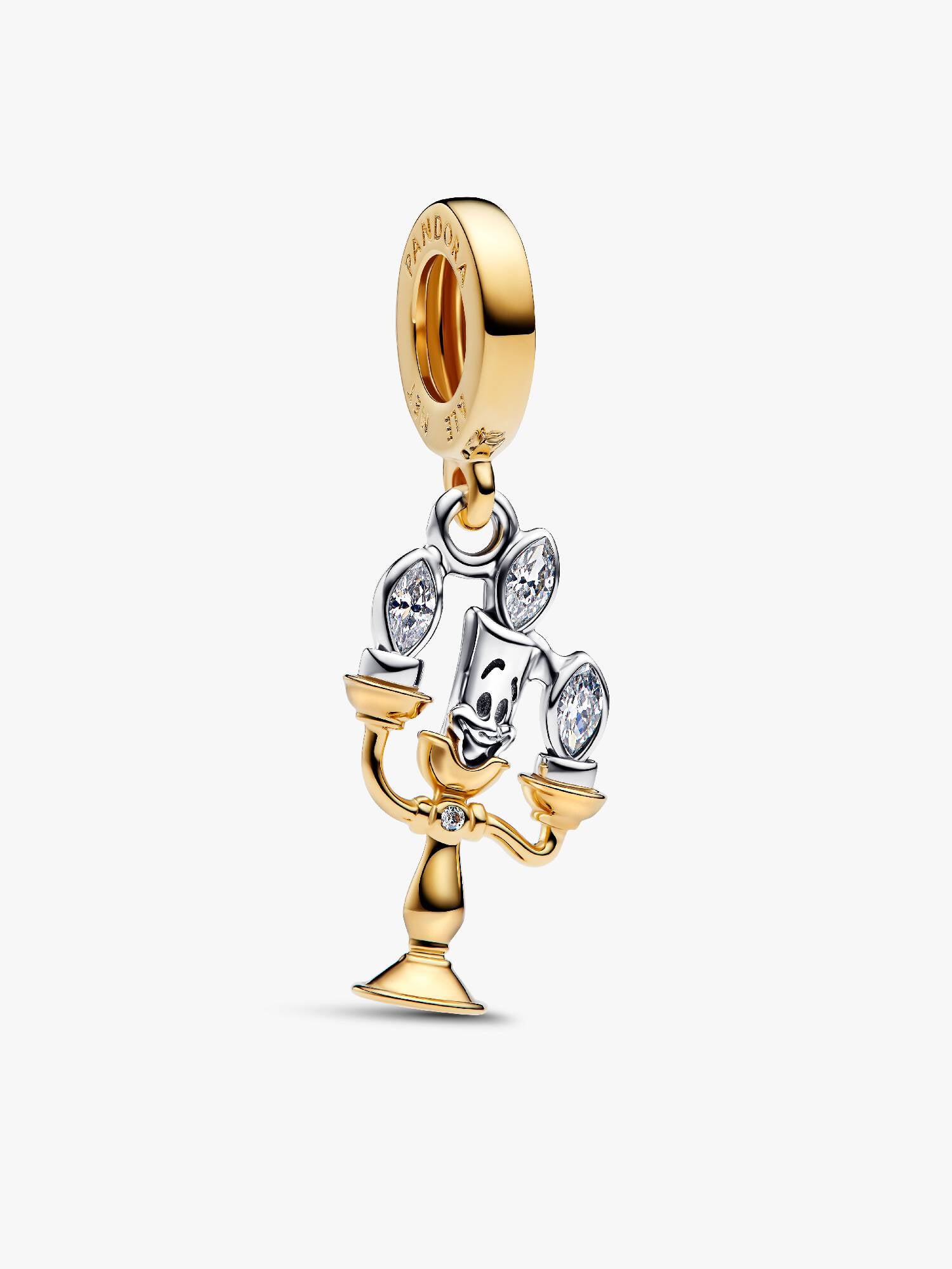 Talisman de tip pandantiv cu Lumiere din Frumoasa și Bestia de la Disney
