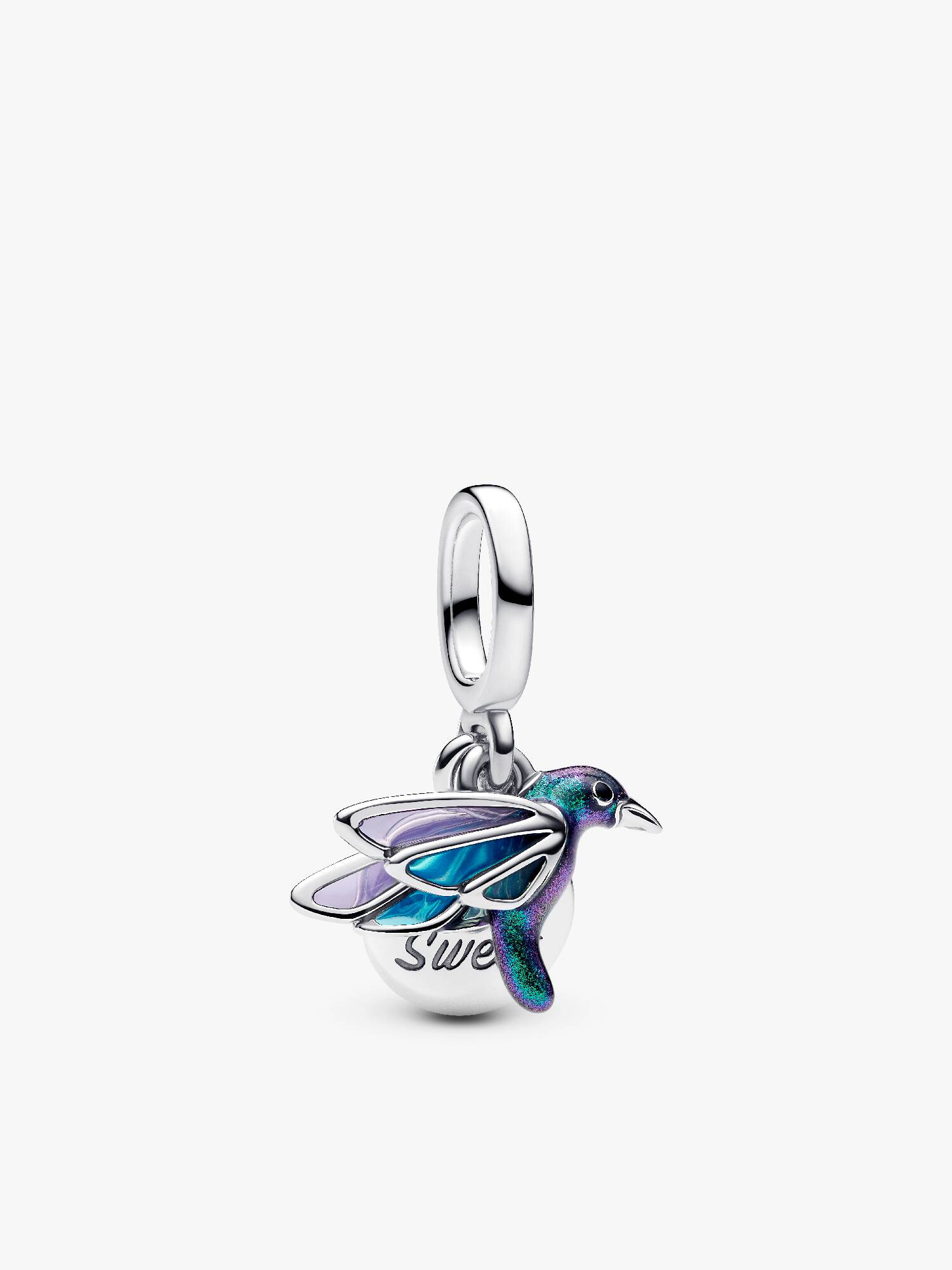 Talisman de tip pandantiv dublu cu pasărea colibri