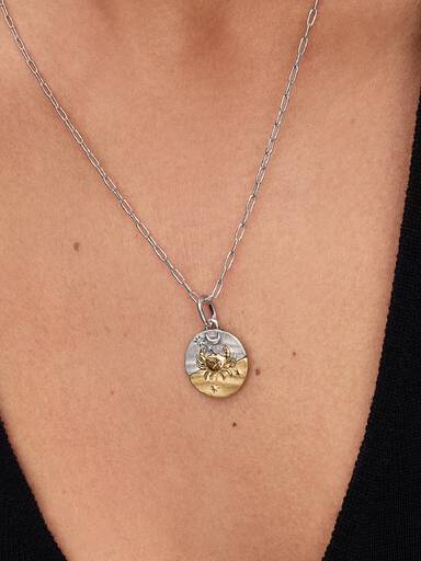 Talisman de tip medalion cu semnul zodiacal Rac