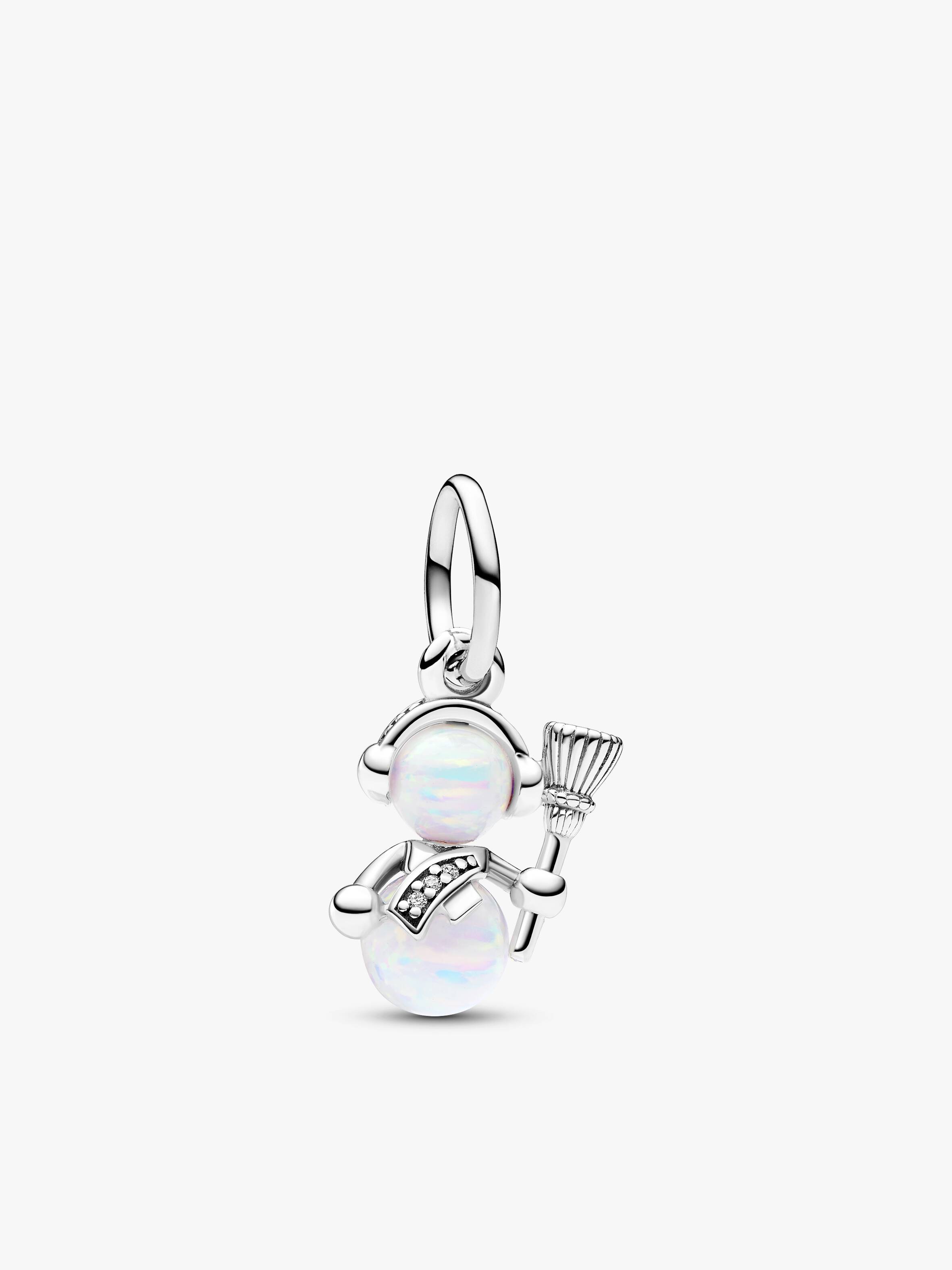 Talisman de tip pandantiv opalescent, cu om de zăpadă