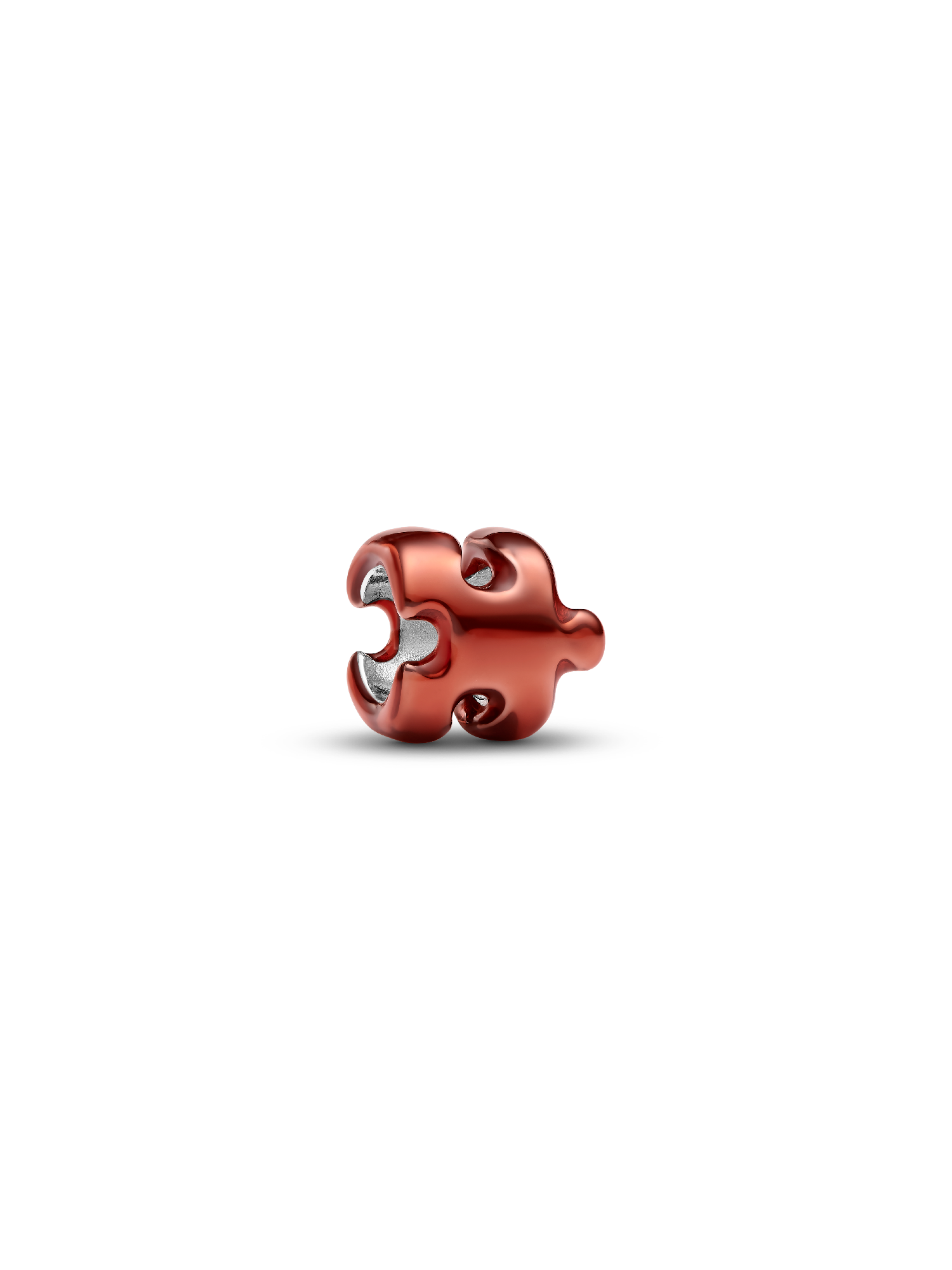 Mini talisman cu piesă de puzzle portocalie